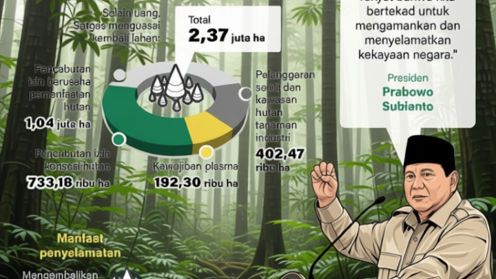 Latest Facts: Rp10,27 triliun dari penertiban lahan hutan
