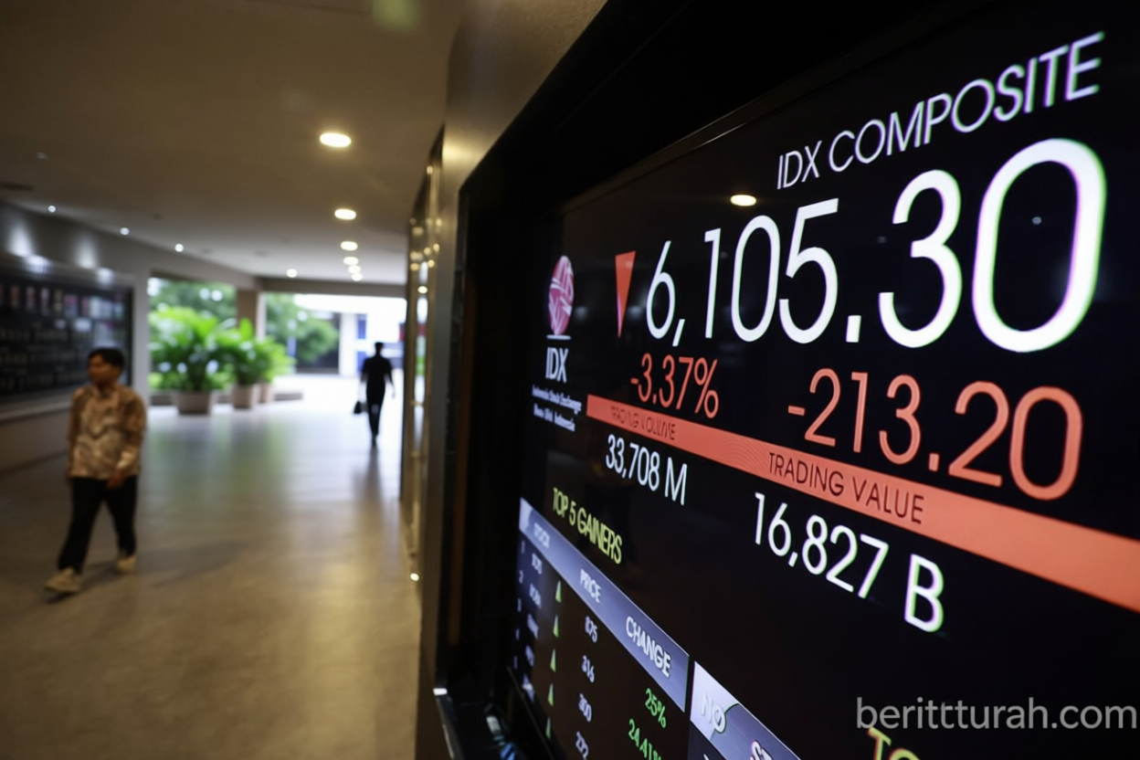 IHSG Jumat dibuka melemah 29,31 poin ke level 6.065