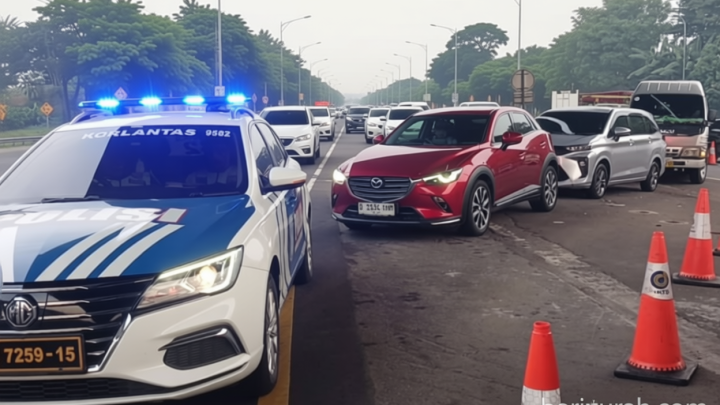 Contraflow kembali diberlakukan di Km 23 Tol Jakarta-Cikampek