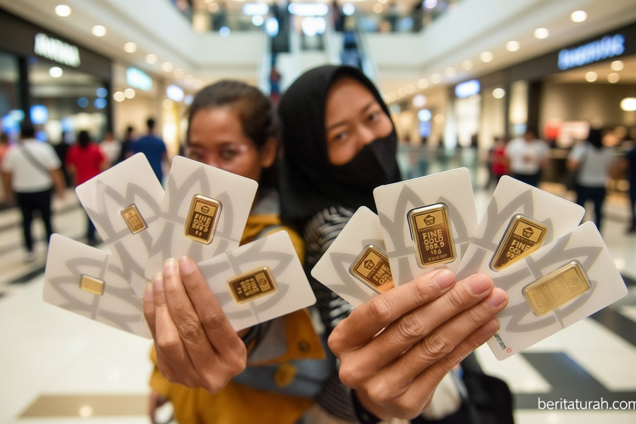 Kamis pagi ini harga emas Antam stabil di angka Rp2,839 juta/gr