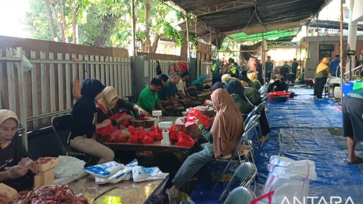 Masjid At-Taqwa Palmerah distribusikan 1.500 paket daging kurban