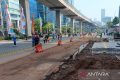 Warga antusias aktivitas pada hari pertama CFD di kawasan Rasuna Said
