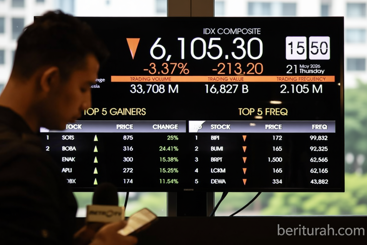 IHSG melemah ke posisi 6.096, investor tunggu penilaian MSCI dan S&P