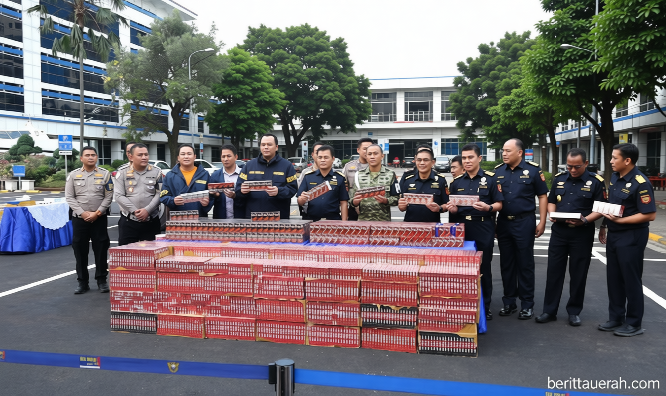 Bea Cukai gagalkan peredaran hampir 9 juta batang rokok ilegal