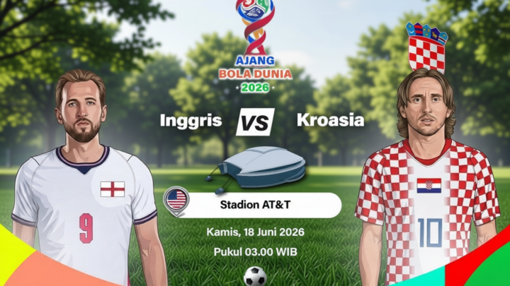 Susunan pemain Inggris vs Kroasia – duel Harry Kane dan Luka Modric