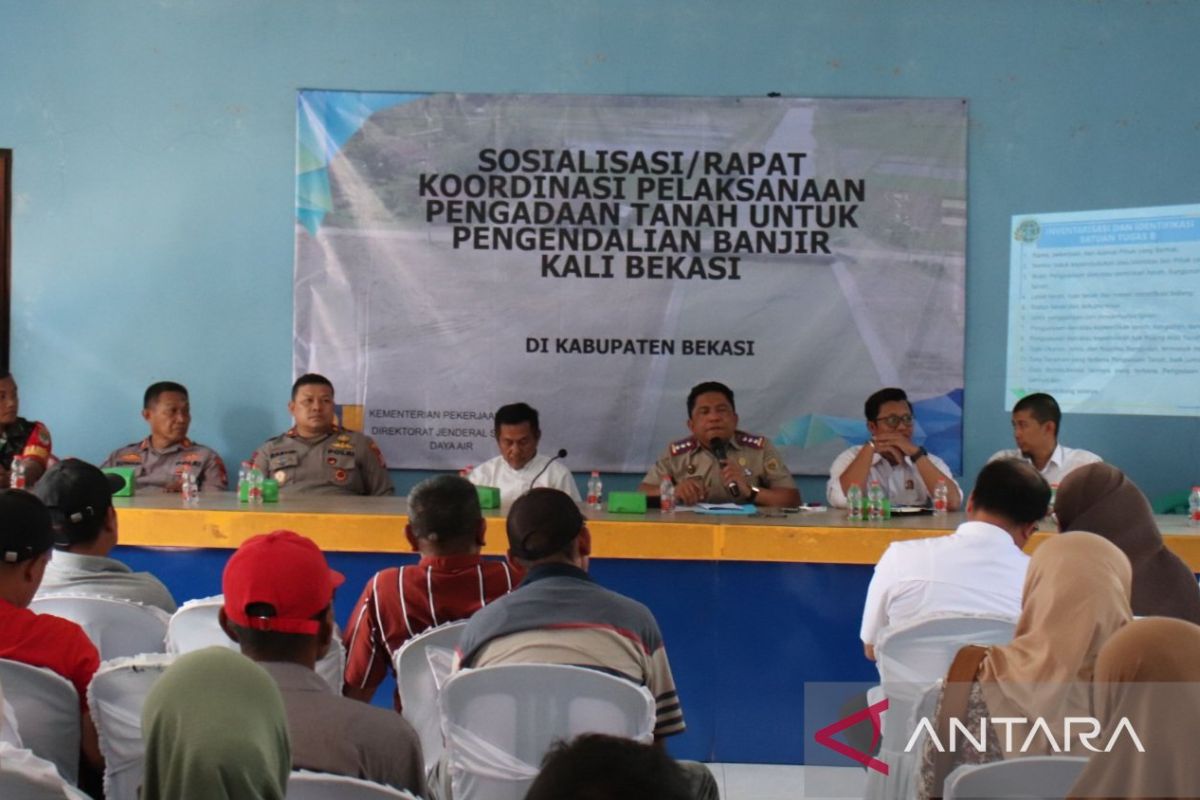 Sebanyak 1.847 bidang tanah terdampak kegiatan normalisasi Kali Bekasi
