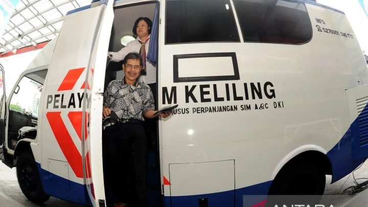 SIM Keliling tersedia di lima lokasi Jakarta pada Rabu