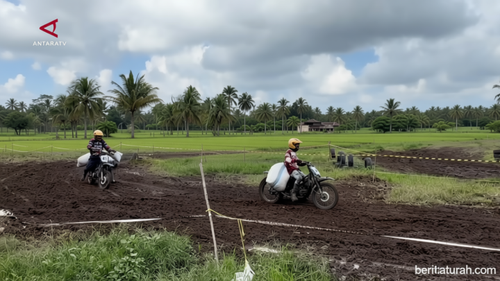 Balap ojek gabah meriahkan HUT Bhayangkara di Banyuwangi
