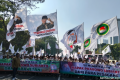 Massa dari berbagai daerah datang ke Jakarta dukung kebijakan Prabowo