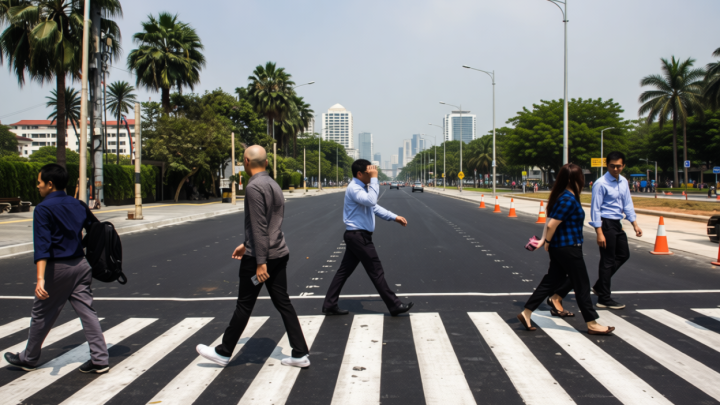 Pejalan kaki harus diprioritaskan saat lampu “pelican crossing” hijau