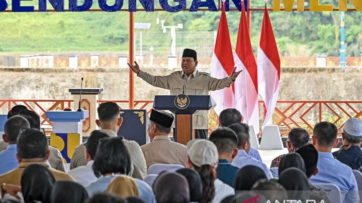 Nilai investasi lima bendungan diresmikan Prabowo capai Rp9,79 triliun