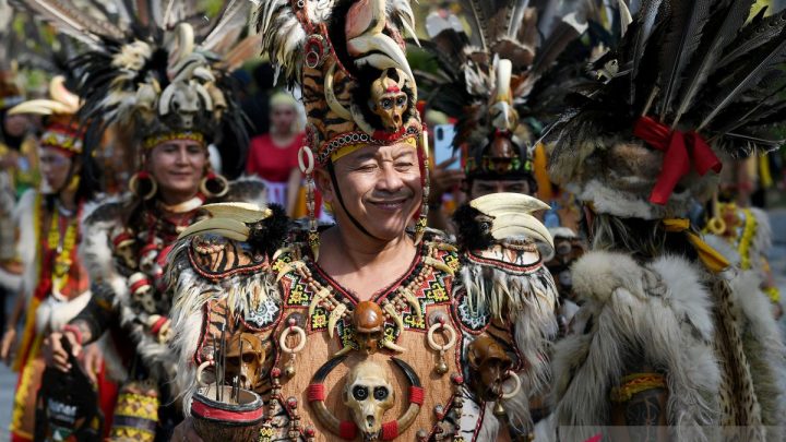 Parade budaya di IKN
