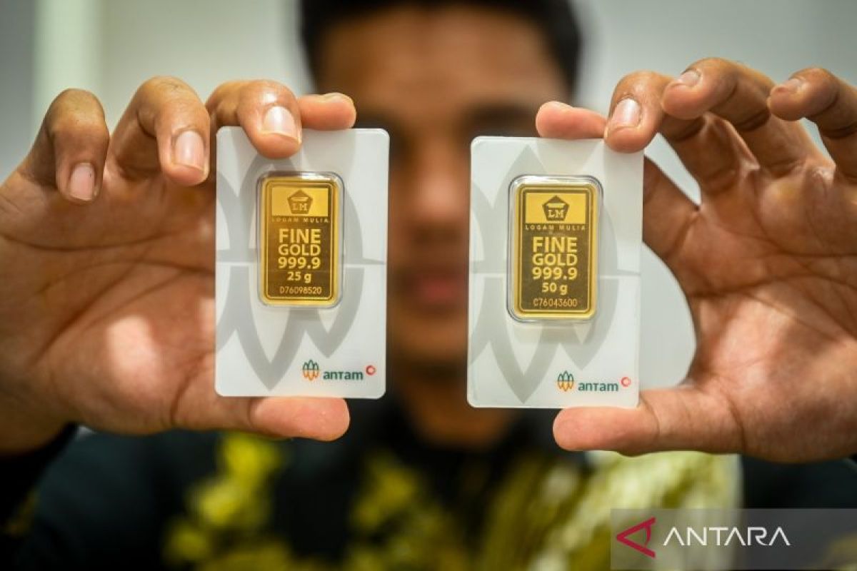 Awal Agustus harga emas Antam turun Rp20.000 ke Rp2,603 juta/gr