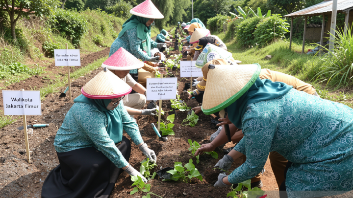 Pemkot Jaktim tanam 417 bibit pangan pendamping beras di Ciracas